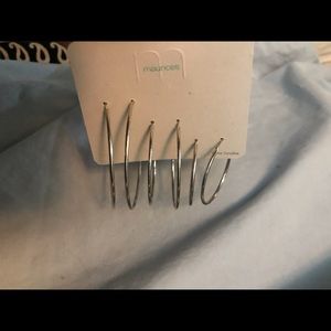 Silver hoop earrings (3 sizes)